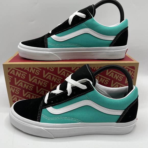 Vans | Shoes | New Vans Old Skool Sneakers Teal Black Shoes Size 85 Womens  Vna3wkt4fv | Poshmark